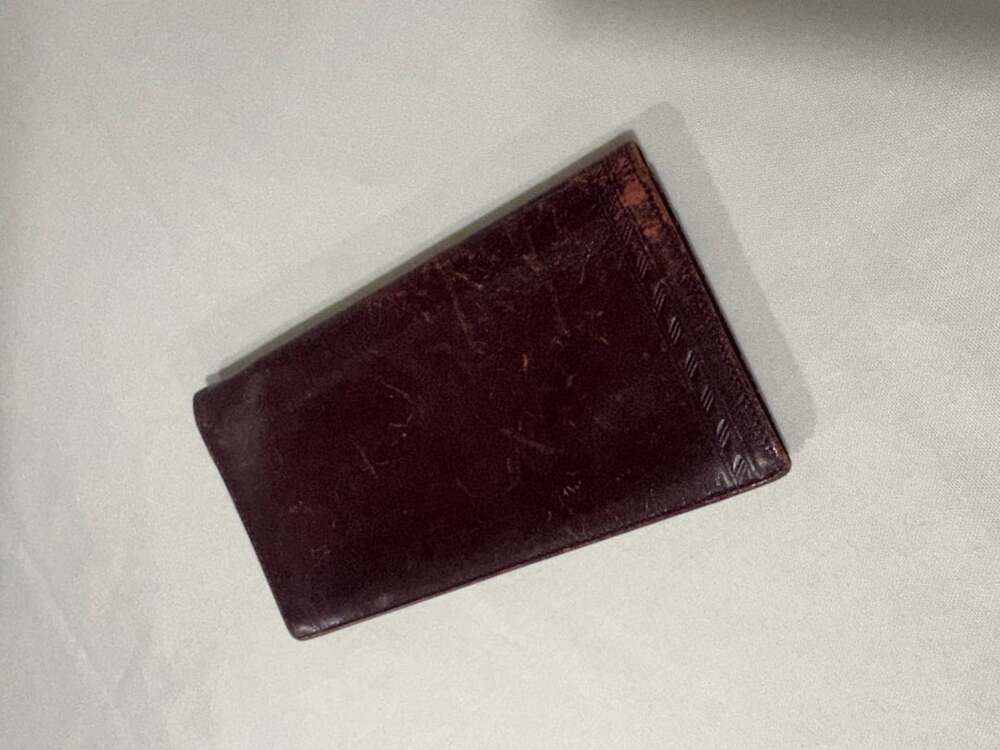 Aldipel Italian Leather Vintage Burgundy Long Wallet Checkbook Cover